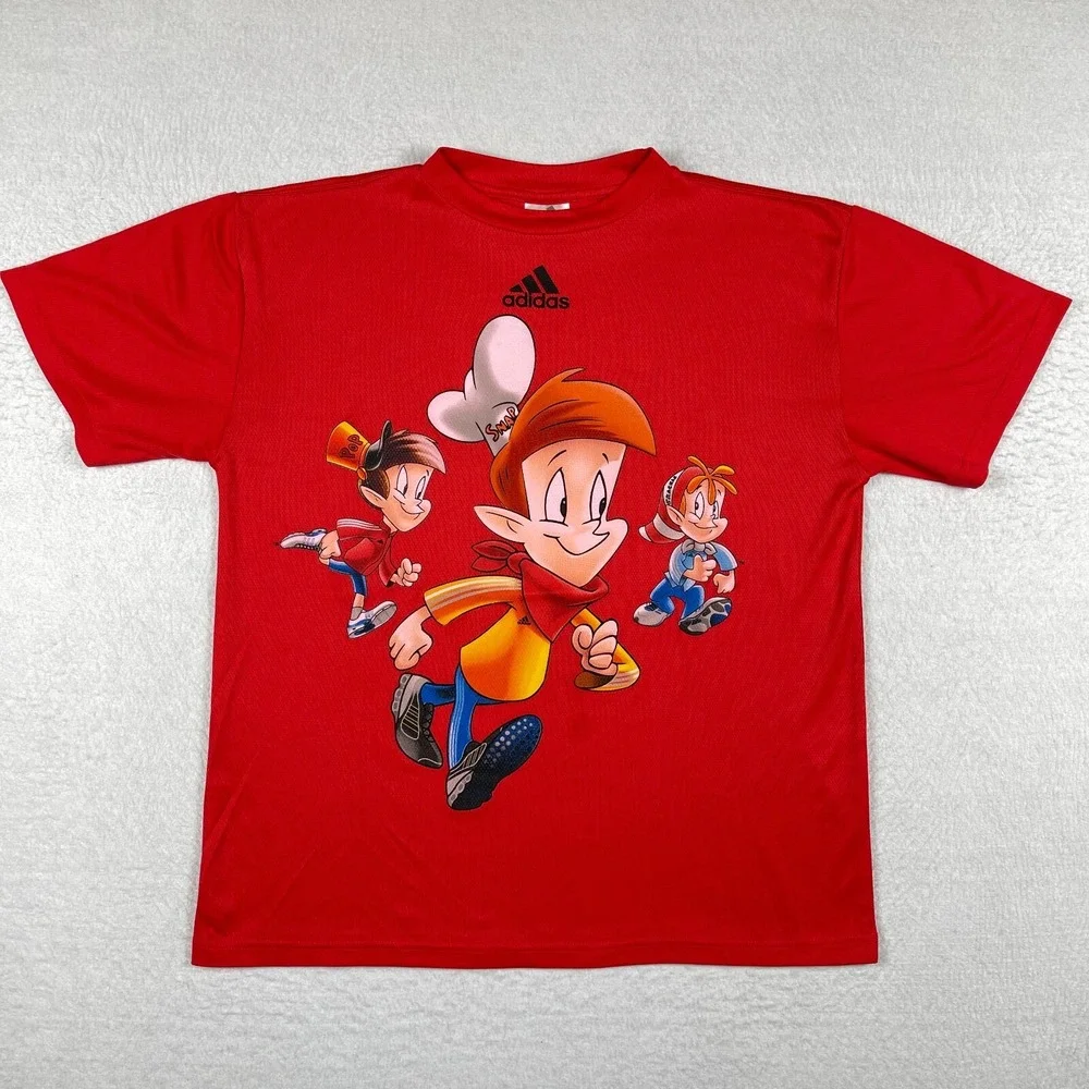 Adidas Shirt Mens Medium Rice Crispy Cereal‎ Snap Crackle Pop Breakfast Food Tee